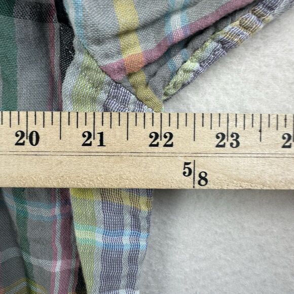 Carbon 2 Cobalt Shirt Mens Large Multi Plaid Double Weave Long Sleeve Button Up - Picture 2 of 9